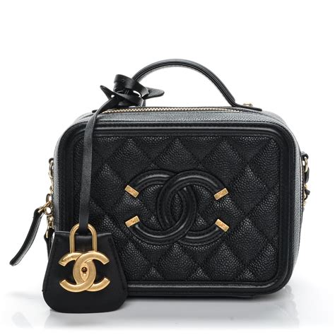 chanel filigree vanity case small|chanel vanity case original.